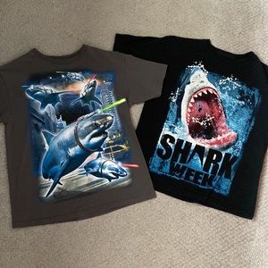 Lot of 2 shark tshirts